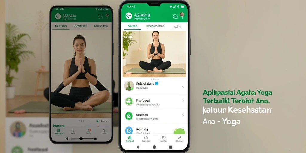 Antarmuka pengguna ASIA918 menunjukkan koleksi pose yoga yang lengkap.
