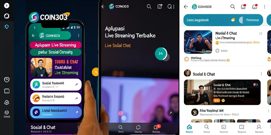 Antarmuka COIN303 yang modern dan interaktif saat Live Streaming.