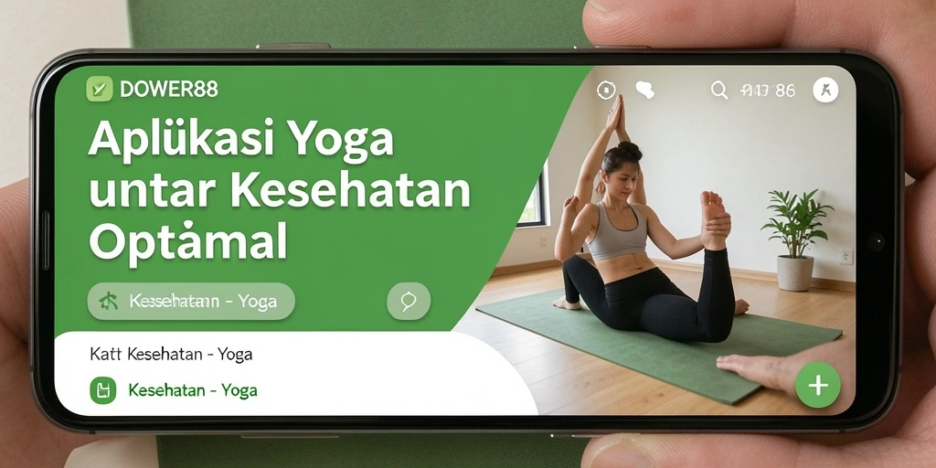 Antarmuka aplikasi DOWER88 yang nyaman digunakan untuk latihan yoga.