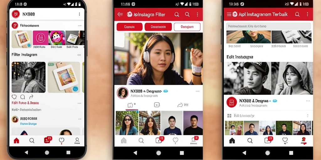 Tampilan antarmuka NX888 yang user-friendly untuk editing foto.