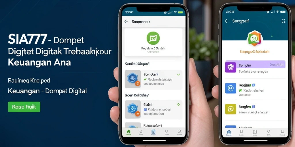 Antarmuka SIA777 yang modern dan user-friendly untuk Dompet Digital.